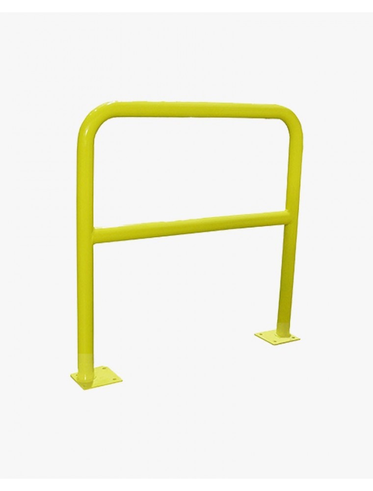 Barrière de sécurité avec platine - tube Ø40mm - jaune