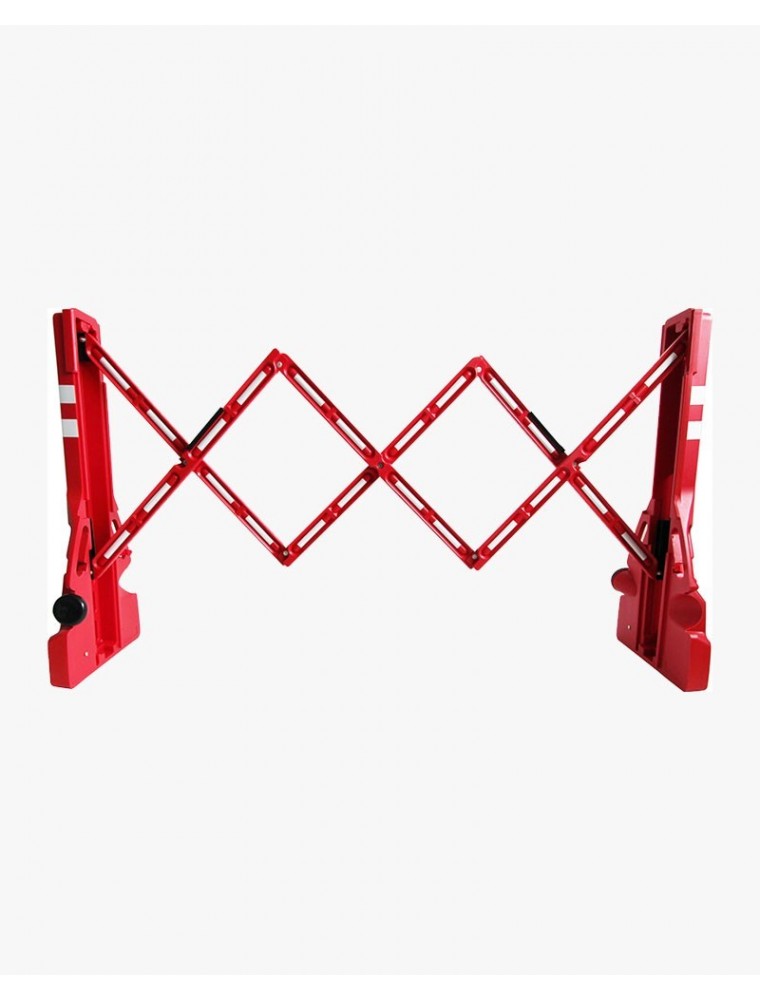 Barrière extensible plastique - Rouge