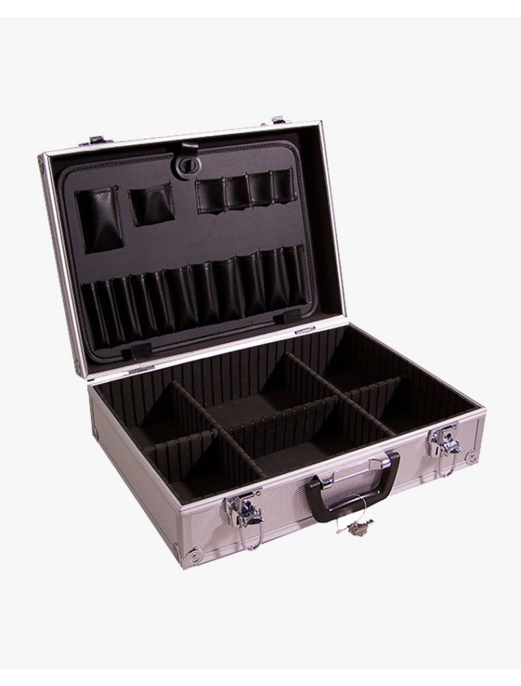 Valise aluminium avec 4 plateaux télescopiques