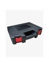 Valise de présentation plastique - noir - fermetures rouges - 325 x 265 x 72 mm