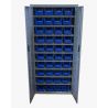 Armoire 2 portes - 13 tablettes - 84 bacs de 1litre - bleu