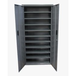 Armoire 2 portes - 13 tablettes - possibilité d'ajouter 84 bacs 1L